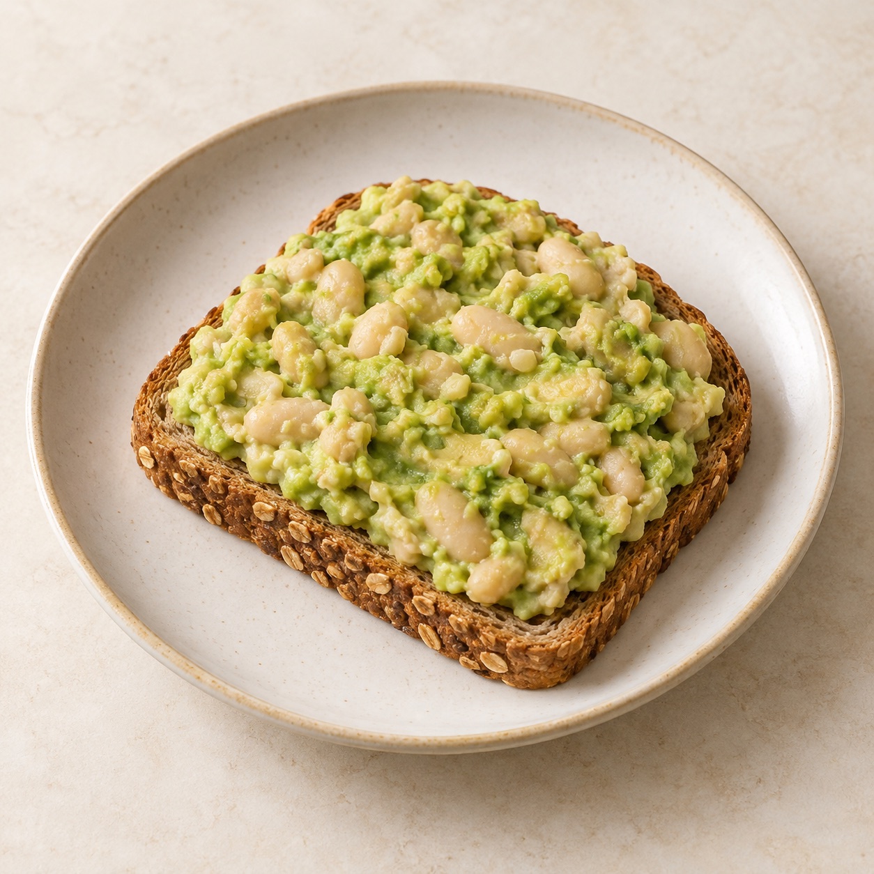 Avocado and bean toast — AI-generated food illustration