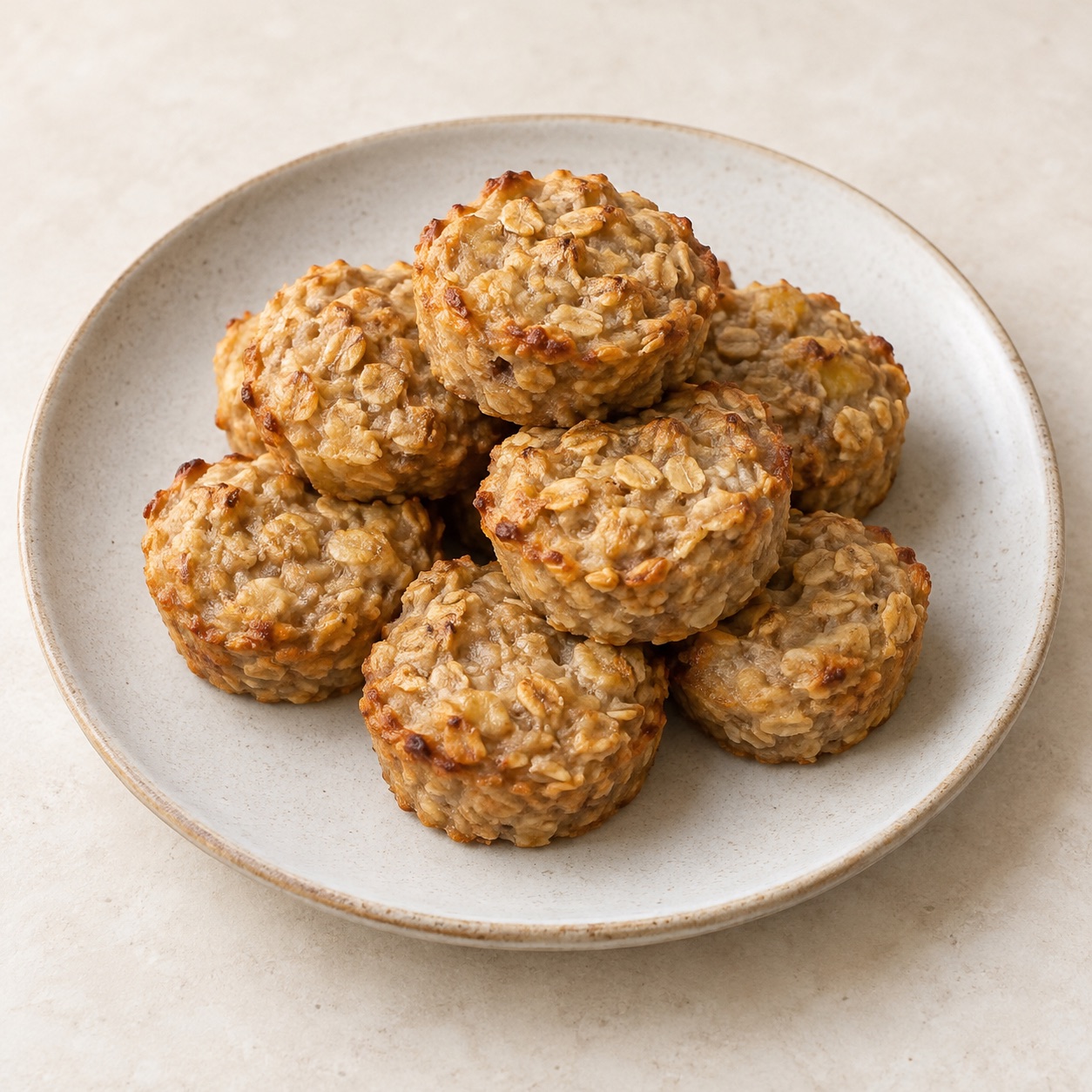 Banana and oat bites — AI-generated food illustration