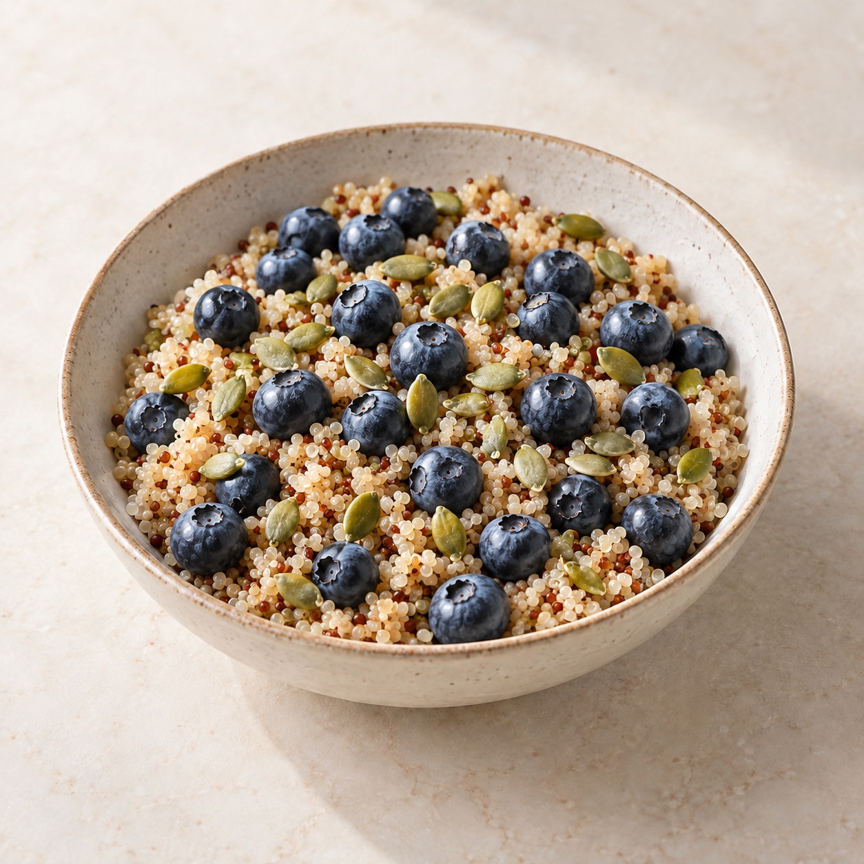 Warm berry quinoa bowl — AI-generated food illustration