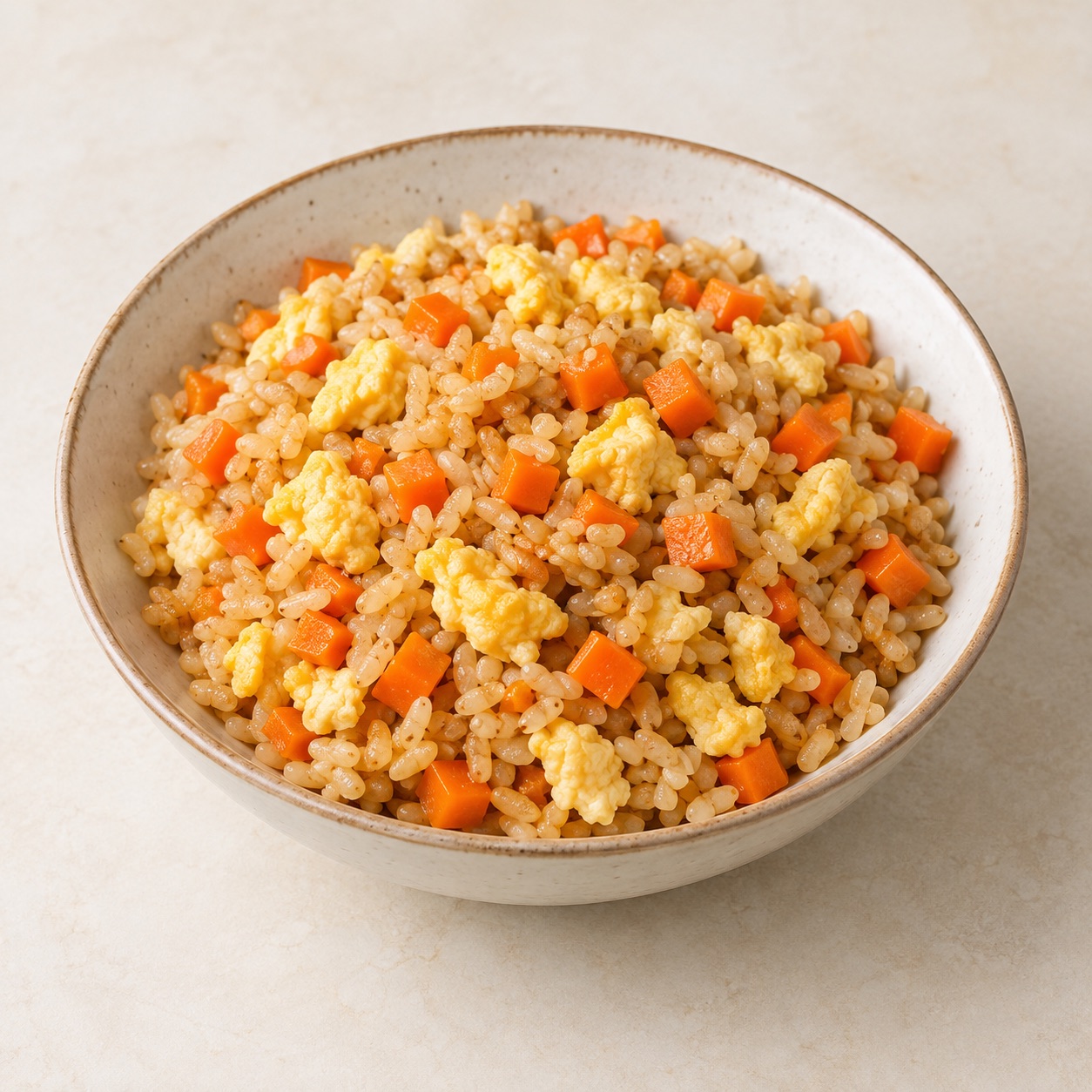 Egg and vegetable fried rice — AI-generated food illustration