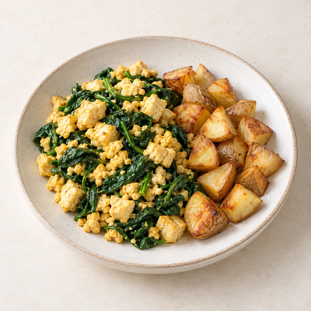 Tofu and vegetable scramble — AI-generated food illustration