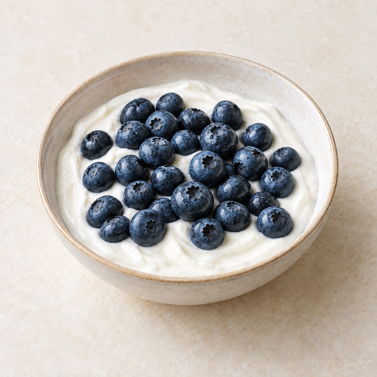 Plain yogurt and berries — AI-generated food illustration